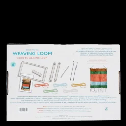 Wooden weaving loom set
