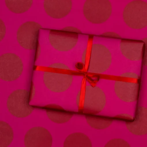 Wrapping paper (5 sheets) - Spotlight red on pink
