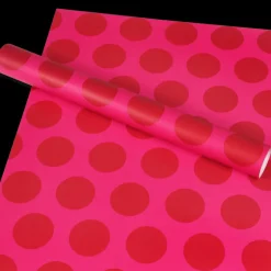 Wrapping paper (5 sheets) - Spotlight red on pink