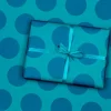 Wrapping paper (5 sheets) - Blue spot on turquoise