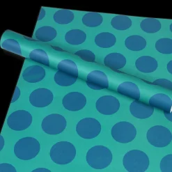 Wrapping paper (5 sheets) - Blue spot on turquoise