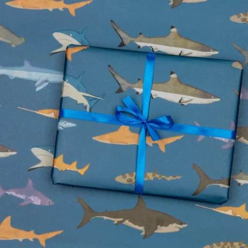 Wrapping paper (5 sheets) - Sharks