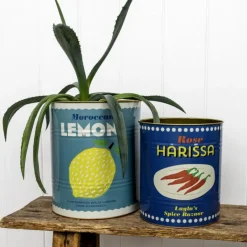 XL storage tins (set of 2) - Lemons and Harissa