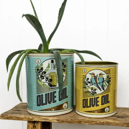 XL storage tins (set of 2) - Olive Oil