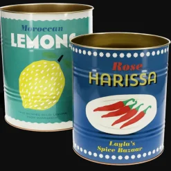XL storage tins (set of 2) - Lemons and Harissa