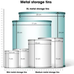 XL storage tins (set of 2) - Fish
